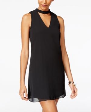 Bcx Juniors' Mock-neck Cutout Shift Dress