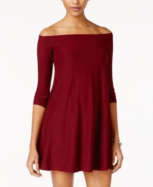 Planet Gold Juniors' Off-the-shoulder Swing Dress