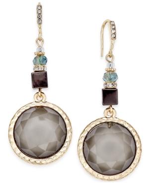 Inc International Concepts Gold-tone Beaded Crystal Drop Earrings, Only At Macy's