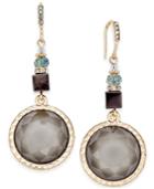 Inc International Concepts Gold-tone Beaded Crystal Drop Earrings, Only At Macy's