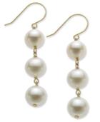 Pearl Earrings, 14k Gold Cultured Freshwater Pearl Drop Earrings (8.5mm)