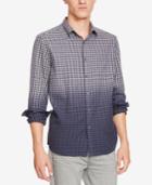 Kenneth Cole New York Men's Two-toned Dip-dyed Gingham Shirt
