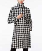 Calvin Klein Houndstooth Wool-blend Walker Coat