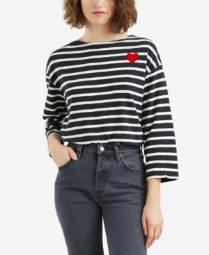 Levi's Cotton Striped Heart-graphic T-shirt
