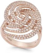 D'oro By Effy Diamond Interlocking Ring In 14k Gold (1-1/2 Ct. T.w.)