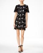 Calvin Klein Petite Short-sleeve Lace Shift Dress