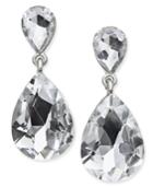 Thalia Sodi Silver-tone Crystal Teardrop Earrings, Created For Macy's