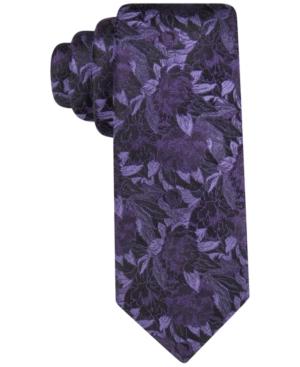 Alfani Men's Rose Floral Slim Tie, Only At Macy's