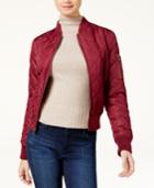 Maralyn & Me Juniors' Diamond-quilted Bomber Jacket