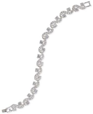 Anne Klein Silver-tone Cubic Zirconia Flex Bracelet