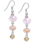 C.a.k.e. By Ali Khan Silver-tone Beaded Triple Drop Earrings