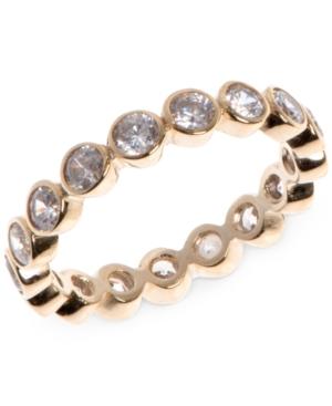Judith Jack 10k Gold-plated Sterling Silver Crystal Bezel Ring