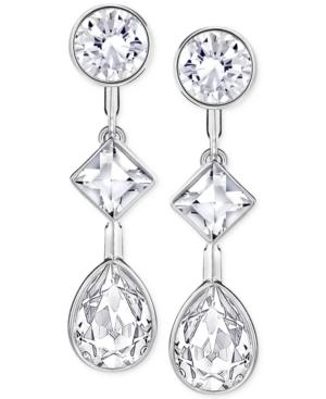 Swarovski Silver-tone Multi-crystal Earring Jacket Earrings