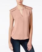 Bar Iii Crochet-trim Top, Only At Macy's