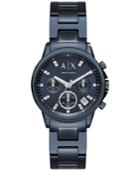 Ax Armani Exchange Women's Chronograph Lady Banks Blue-tone Stainless Steel Bracelet Watch 36mm Ax4337