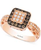 Le Vian Chocolatier Diamond Square Cluster Ring (1/3 Ct. T.w.) In 14k Rose Gold