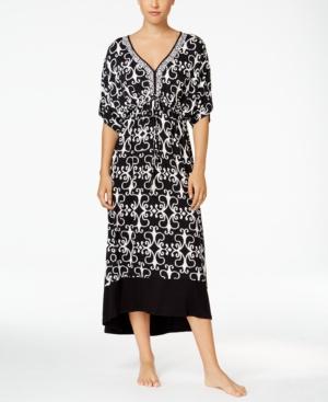 Ellen Tracy Printed High-low Hem Caftan