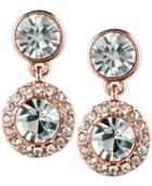 Givenchy Rose Gold-tone Pave Drop Earrings