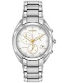 Citizen Women's Chronograph Celestial Eco-drive Diamond Accent Stainless Steel Bracelet Watch 35mm Fb1390-53a