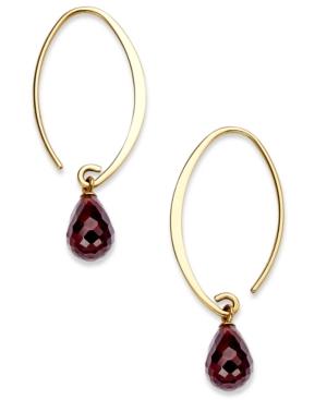 14k Gold Earrings, Garnet Brio Drop Earrings (6-9/10 Ct. T.w.)