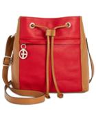 Giani Bernini Vertical Colorblock Drawstring Bucket Bag, Created For Macy's