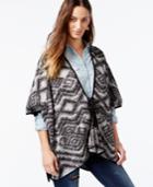 Lucky Brand Printed Tie-front Poncho
