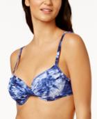 Bleu By Rod Beattie Tie-dyed Twist-front Underwire Bikini Top Women's Swimsuit