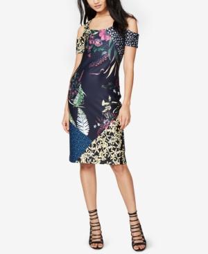 Rachel Rachel Roy Cold-shoulder Printed Sheath Dress