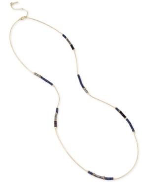 Kenneth Cole New York Gold-tone Long Beaded Statement Necklace