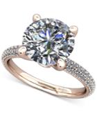 Diamond Pave Mount Setting (1/2 Ct. T.w.) In 14k Rose Gold