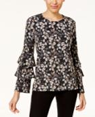 Style & Co Tiered-sleeve Top, Created For Macy's
