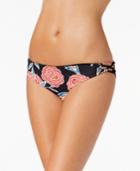 Roxy Rose Print Reversible Strappy Bikini Bottoms Women's Swimsuit