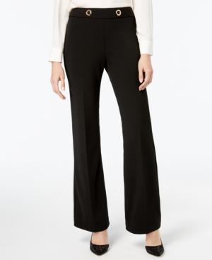 Inc International Concepts Grommet Wide-leg Crepe Pants, Created For Macy's