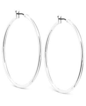 Anne Klein Silver-tone 1 1/2 Hoop Earrings