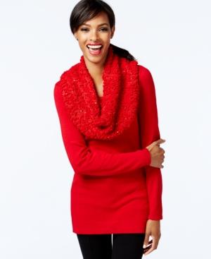 Alfani Sequinned Cowl-neck Sweater, Only At Macy's
