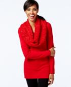 Alfani Sequinned Cowl-neck Sweater, Only At Macy's