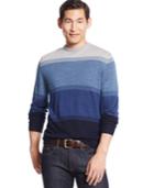 Club Room Big And Tall Merino Wool Colorblocked Crew-neck Sweater, Only At Macy's