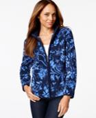 Karen Scott Vine-print Zippered Jacket, Only At Macy's