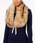I.n.c. Faux-fur & Velvet Bow Stole, Created For Macy's