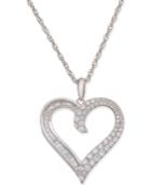 Diamond Heart Pendant Necklace (1/2 Ct. T.w.) In 14k White Gold