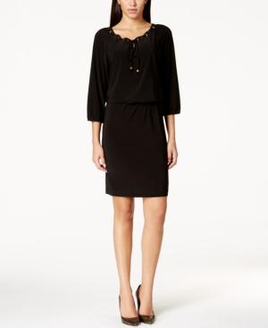 Nine West Grommet-trim Blouson Dress