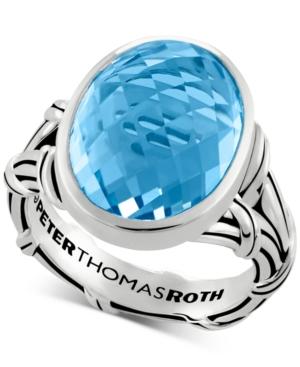 Peter Thomas Roth Blue Topaz Statement Ring (13 Ct. T.w.) In Sterling Silver
