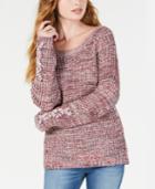 American Rag Juniors' Marled Open-back Sweater, Created For Macy's