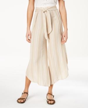 American Rag Juniors' Striped Wide-leg Pants, Created For Macy's