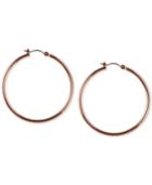 Nine West Rose Gold-tone Extra Large Hoop Earrings