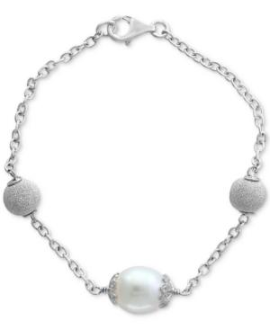 Final Call By Effy Cultured Freshwater Pearl (11mm) Link Bracelet In Sterling Silver