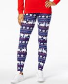 Planet Gold Juniors' Super-soft Holiday-print Leggings