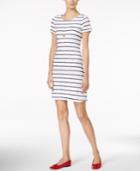 Maison Jules Striped Lace T-shirt Dress, Only At Macy's