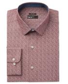 Bar Iii Men's Wear Me Out Slim-fit Wine Floral-print Dress Shirt, Only At Macy's