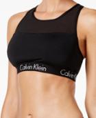 Calvin Klein Mesh-inset Racerback Sporty Bikini Top Women's Swimsuit